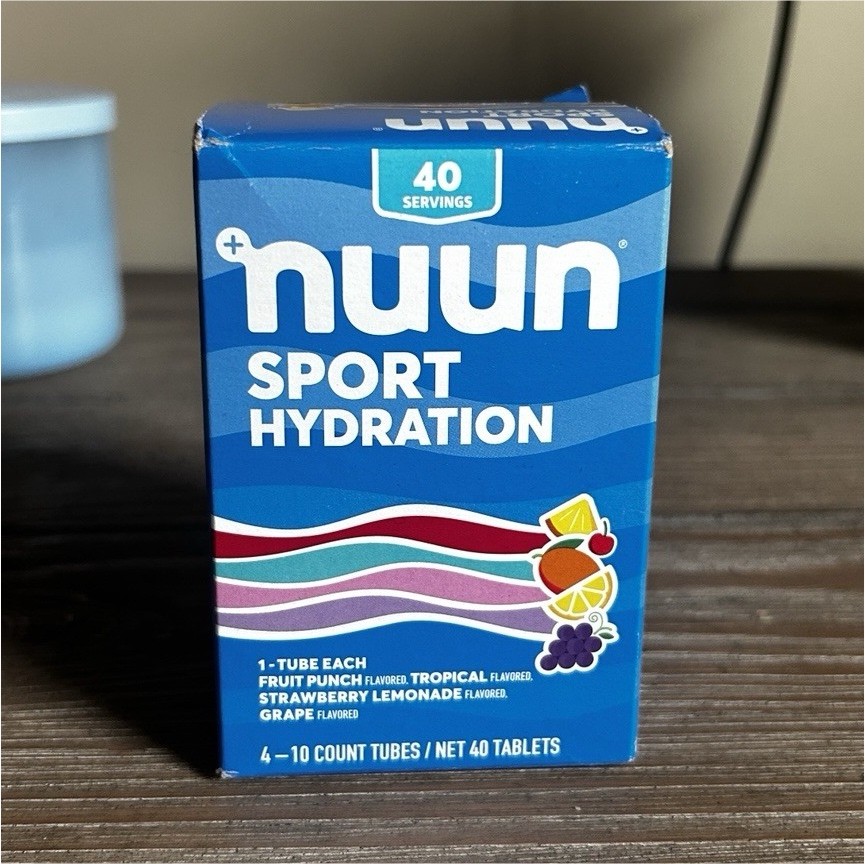 nuun Sport Hydration Tablets 40 Count Fruit Punch, Tropical, Strawberry Lemonade