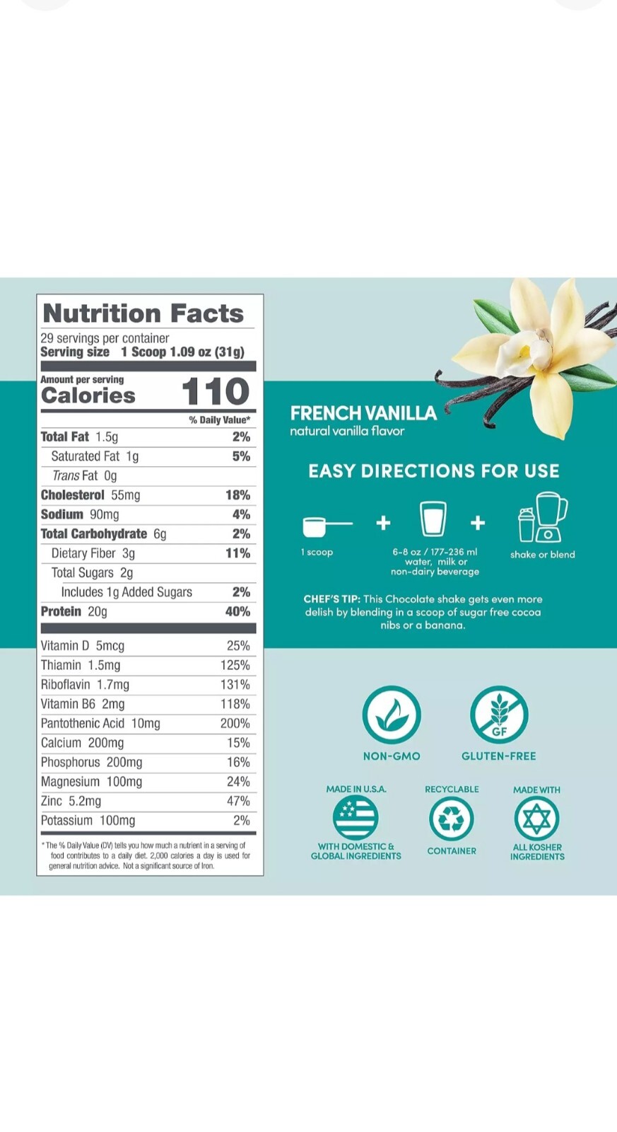 Designer Wellness Designer Whey Natural 100% Whey Protein Powder 12.oz Exp:02/26
