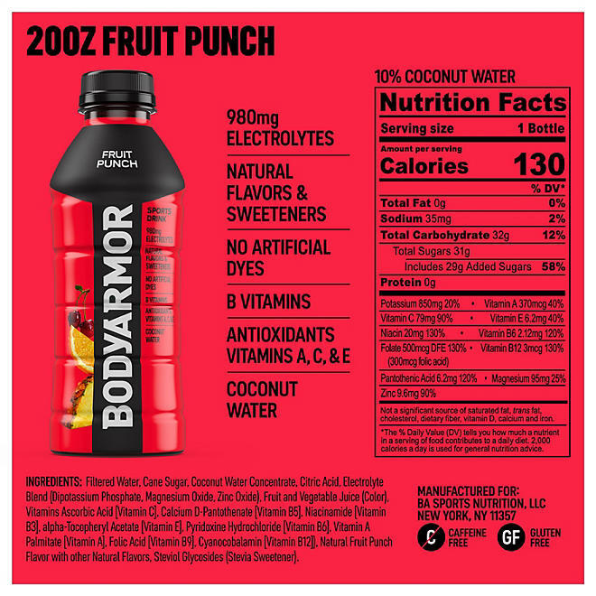 BODYARMOR Sports Drink Variety Pack (20 fl. oz., 18 pk.)