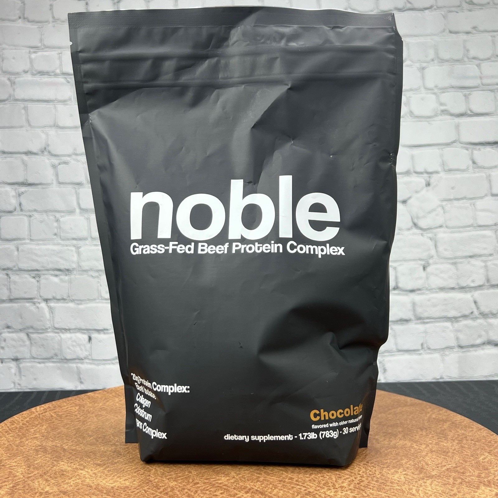 Noble All-in-One Chocolate Protein Powder, 21g Grass-Fed Beef Protein 30 Serv.