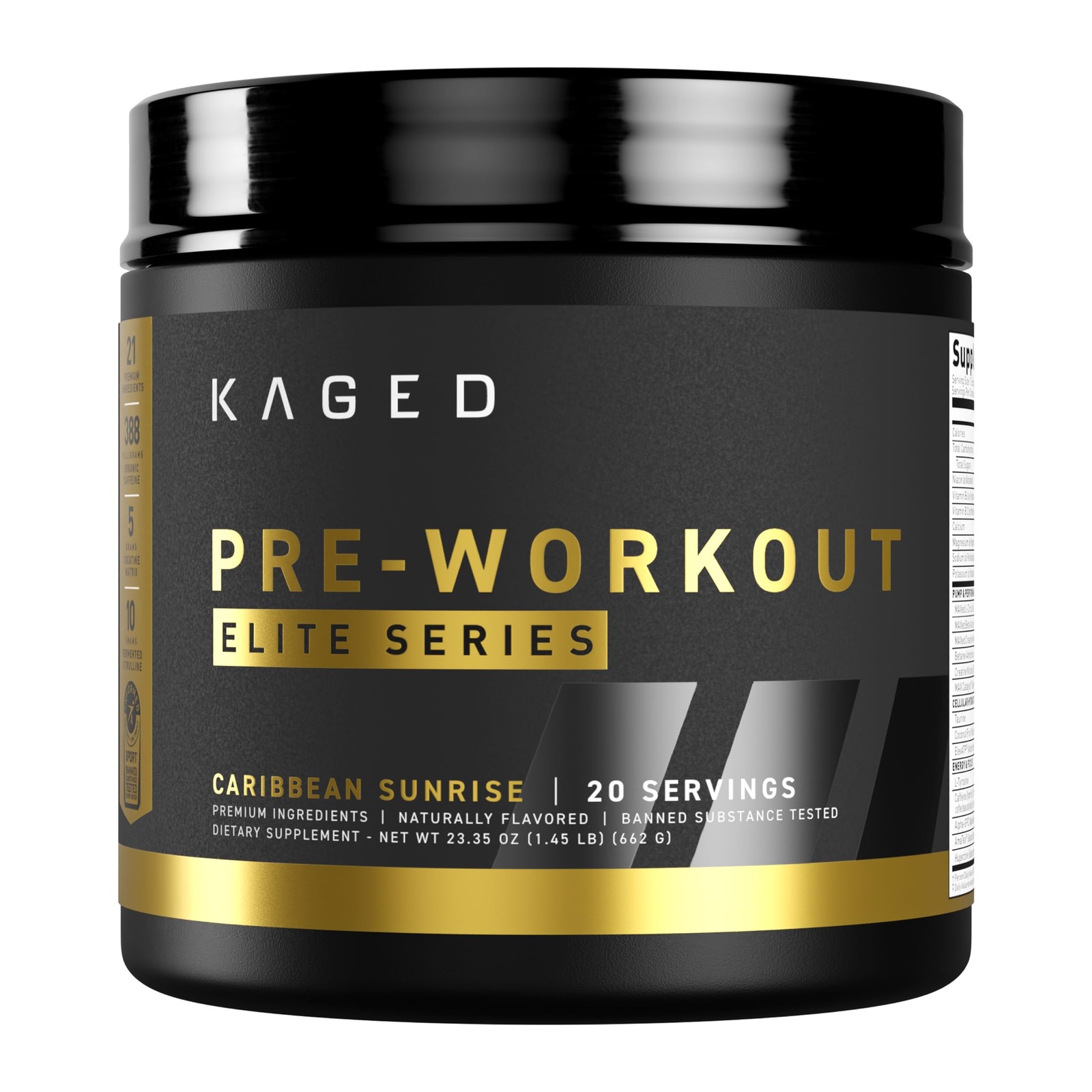 Kaged Pre Workout Elite Supplement 21 Ingredients Enhanced Energy Focus Pumps