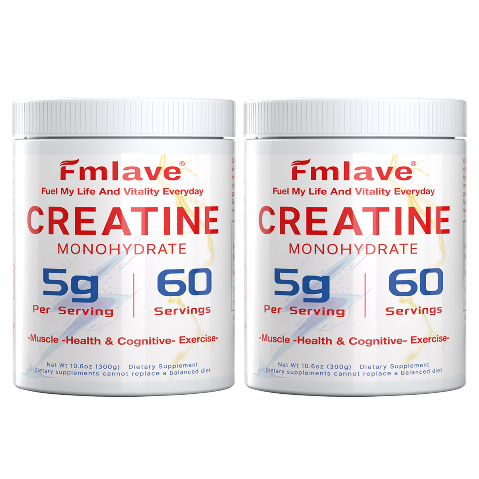 Micronized Creatine Monohydrate Powder, Unflavored, 60 Servings, 300 Grams /Pack