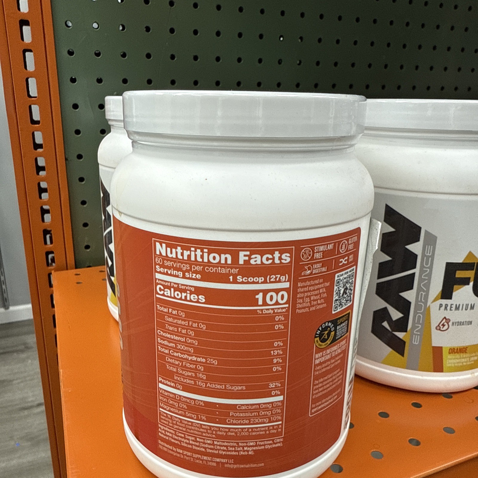 Raw Fuel Orange 60 Servings Supplement Powder