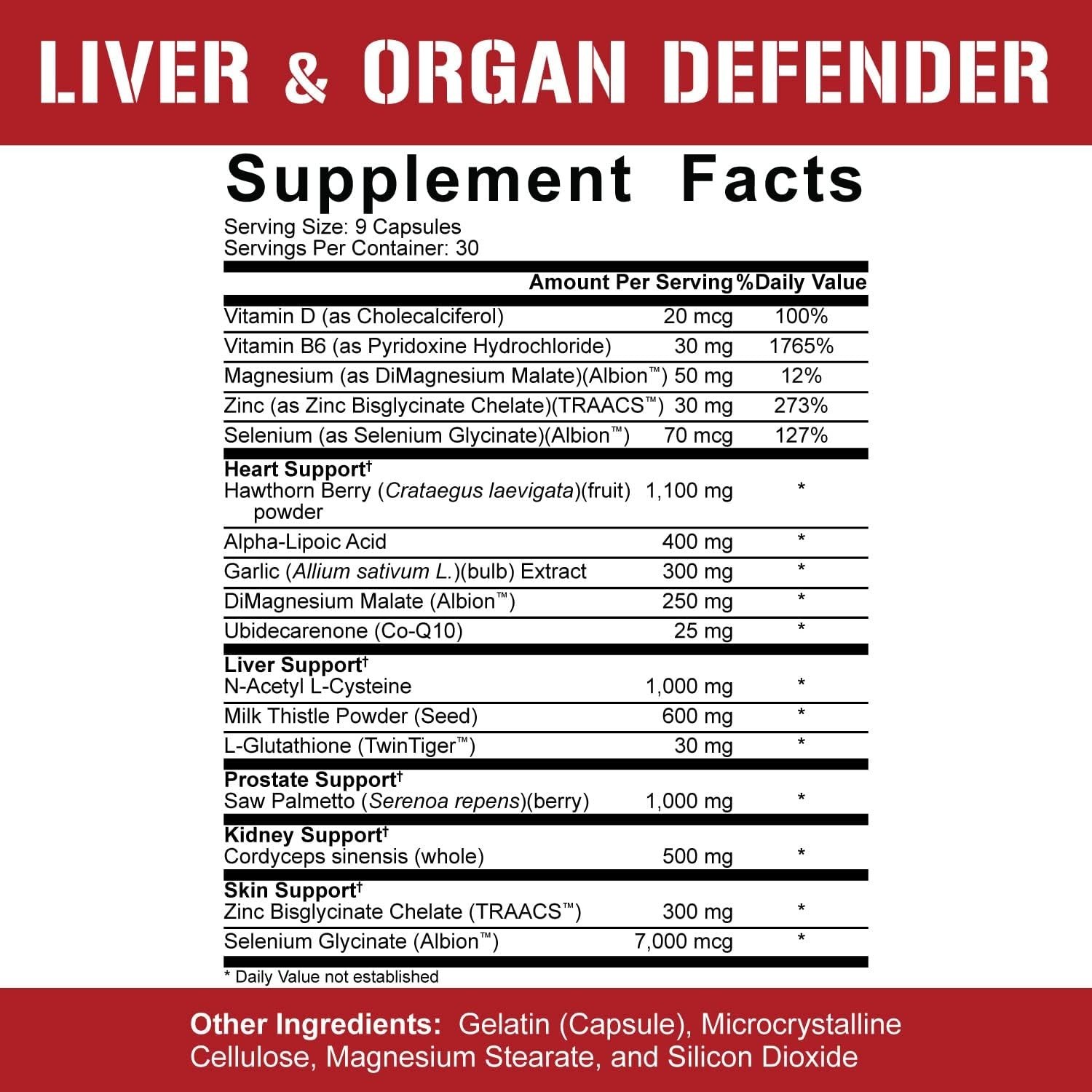 5% Nutrition Rich Piana Liver & Organ Defender Cycle Support Plus NAC – 270 Caps
