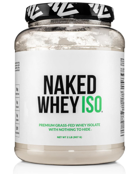 NAKED Whey Isolate Protein Unflavored 30g Grass-Fed Zero Carb 28 Servings