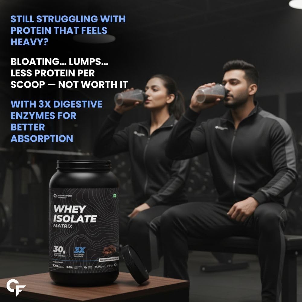 Whey Isolate Protein Powder | 30g Protein | Belgian Chocolate Flavour -1kg
