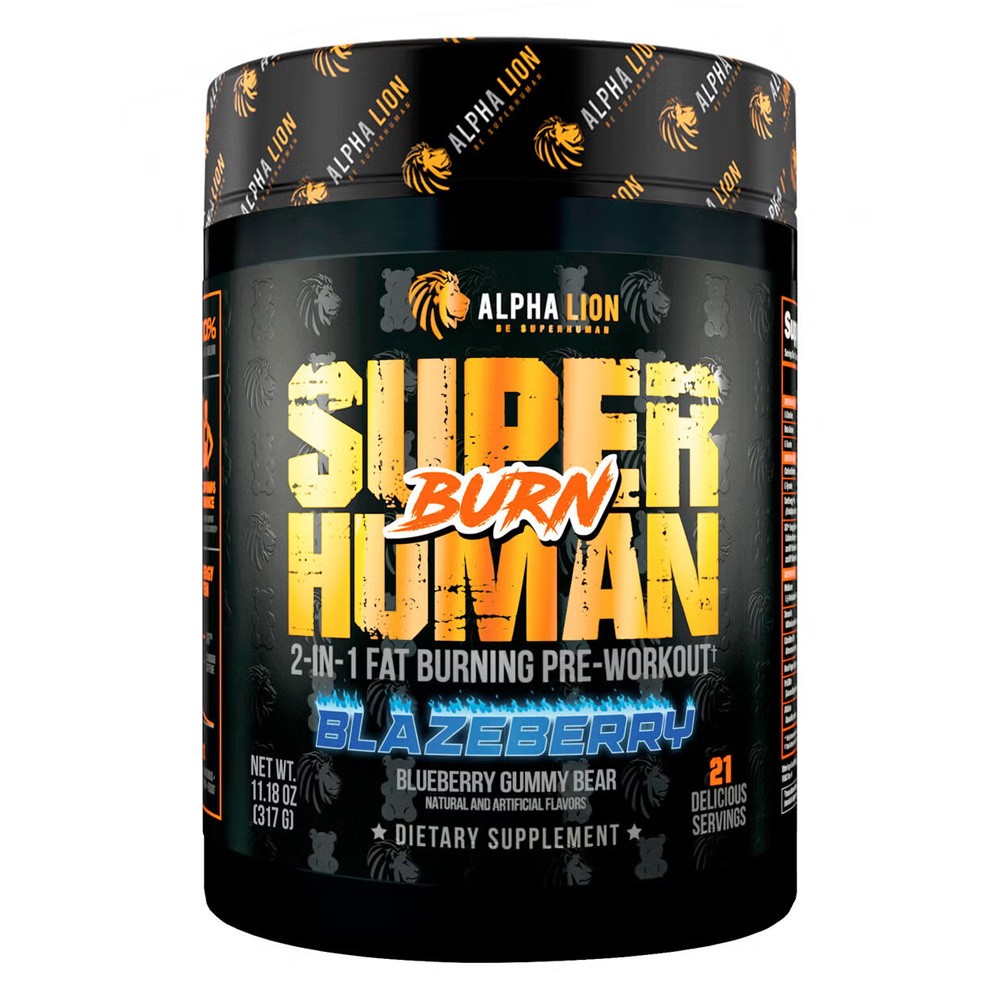 Alpha Lion Superhuman Burn – 2-in-1 Fat Burning Pre-Workout – Blazeberry