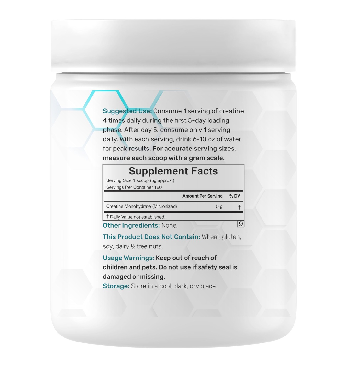 Instant Creatine Monohydrate Powder, 5g Per Serving – 21.2 Ounce (Pack of 1)