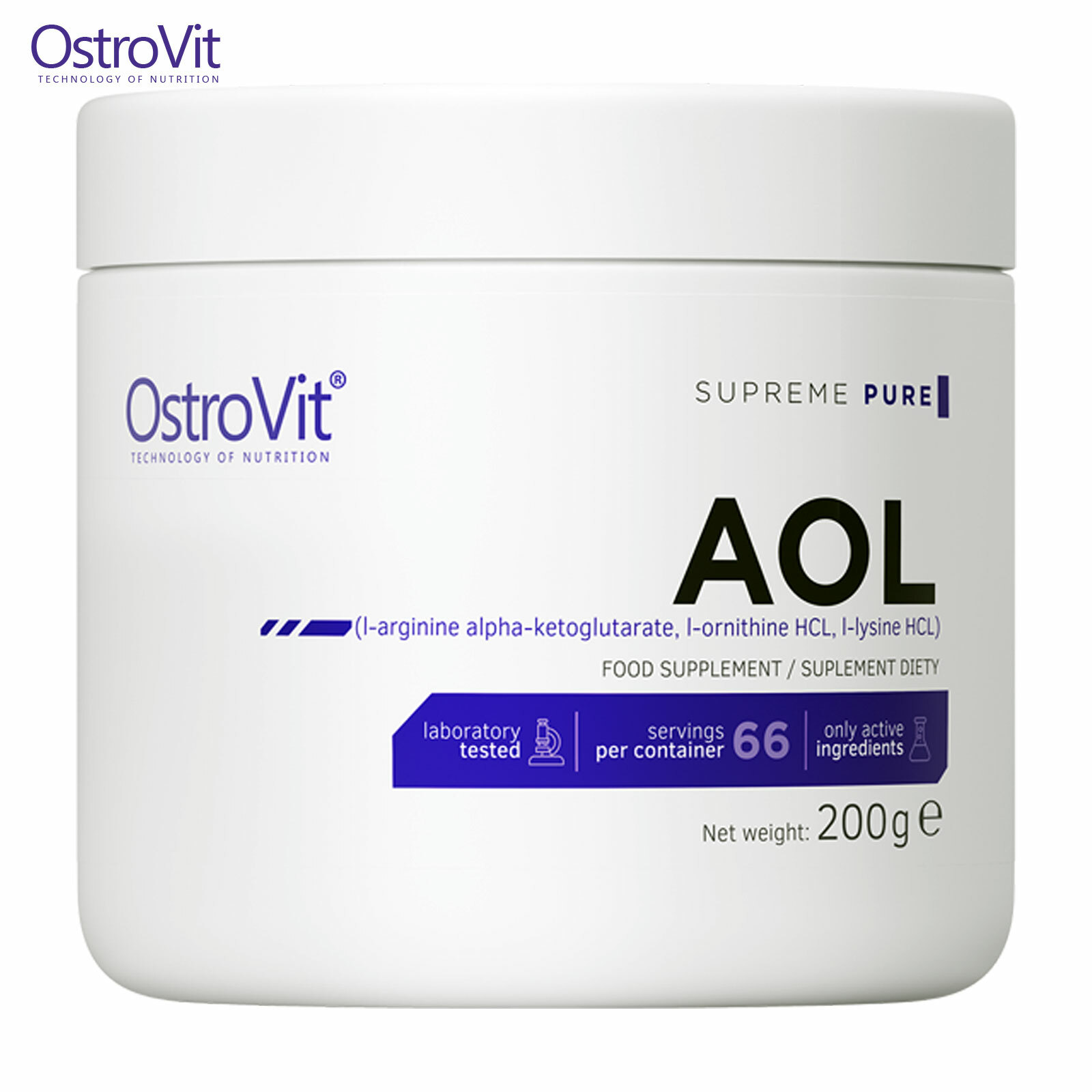 OSTROVIT AOL POWDER 200G – L-Arginine L-Ornithine L-Lysine – Muscle Mass Growth