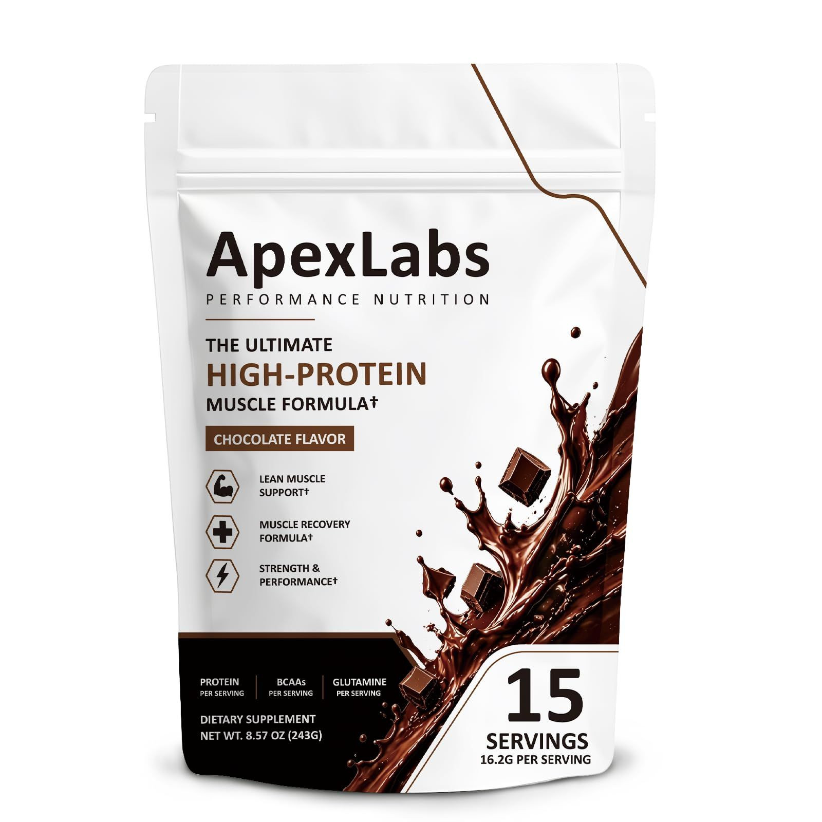 Fuxvao Apex Labs Muscle Powder Chocolate, Apexlabs 1 Pound (Pack of 1)