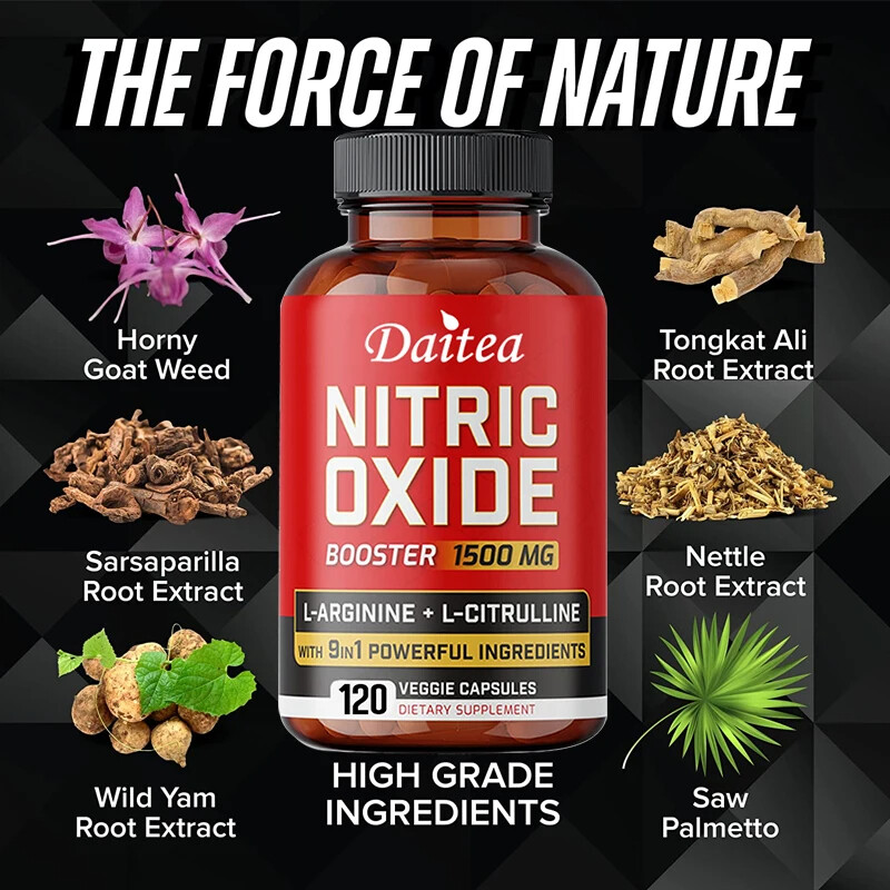 Nitric Oxide Booster 1500mg Supports Healthly Nitric Oxide Production 30/60/120