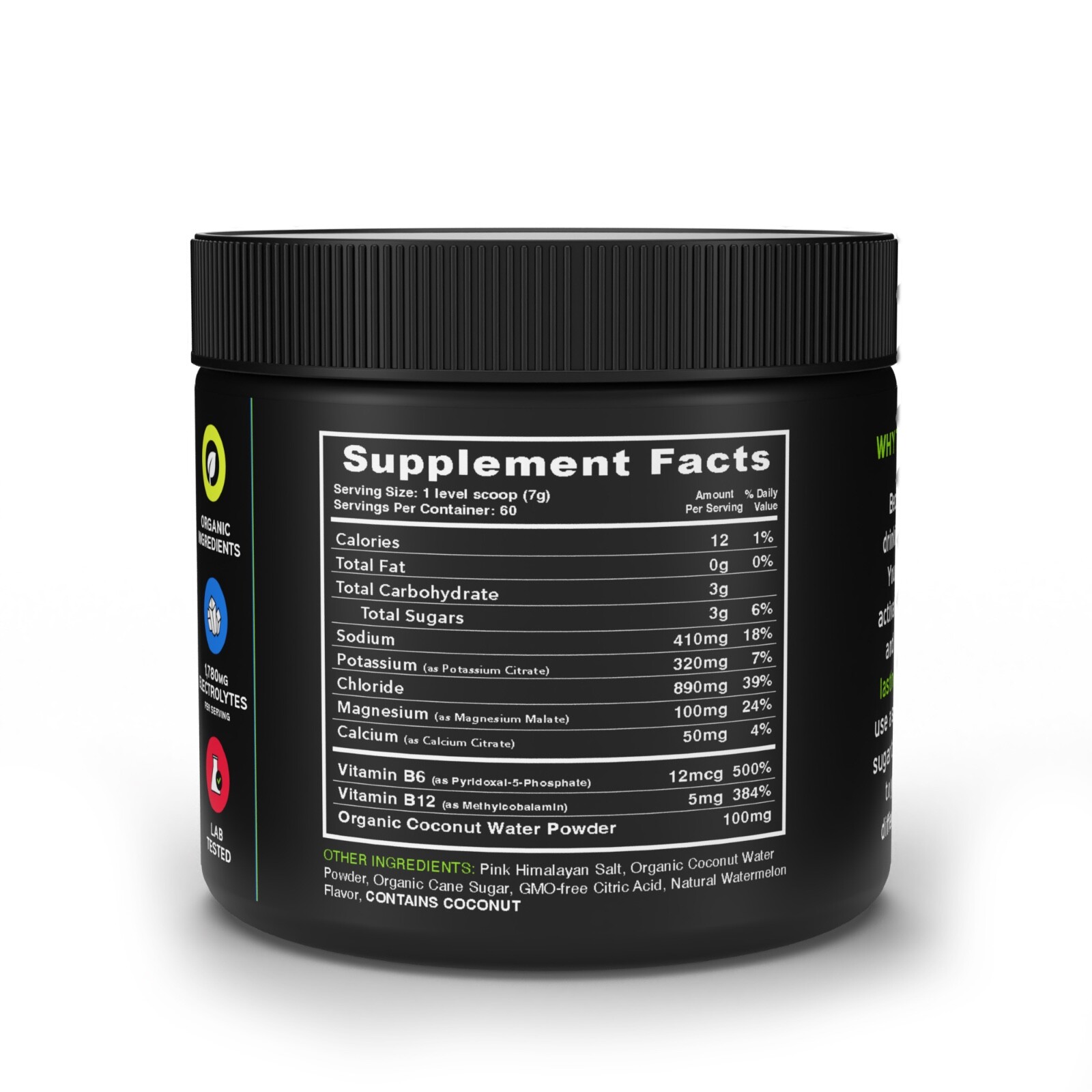 VOLTED Bulk Electrolyte Powder Daily Hydration Mix Non-GMO Organic Ingredients