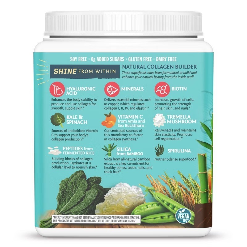 Collagen Building Plant Based Protein Peptides Powder – Chocolate Fudge – 17.6oz
