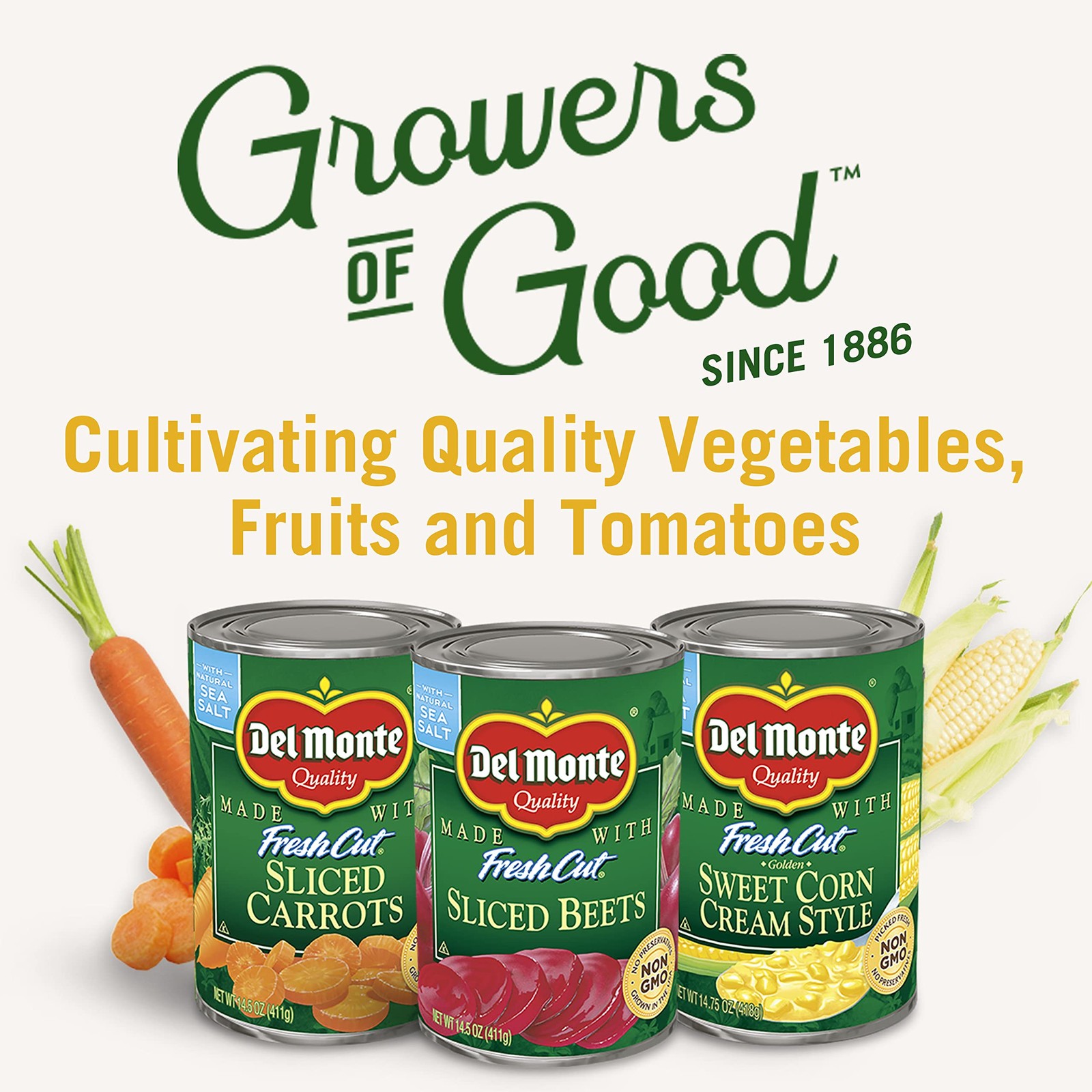 Del Monte Fresh Cut Sliced Carrots 14.5 oz. Can, Canned Vegetables