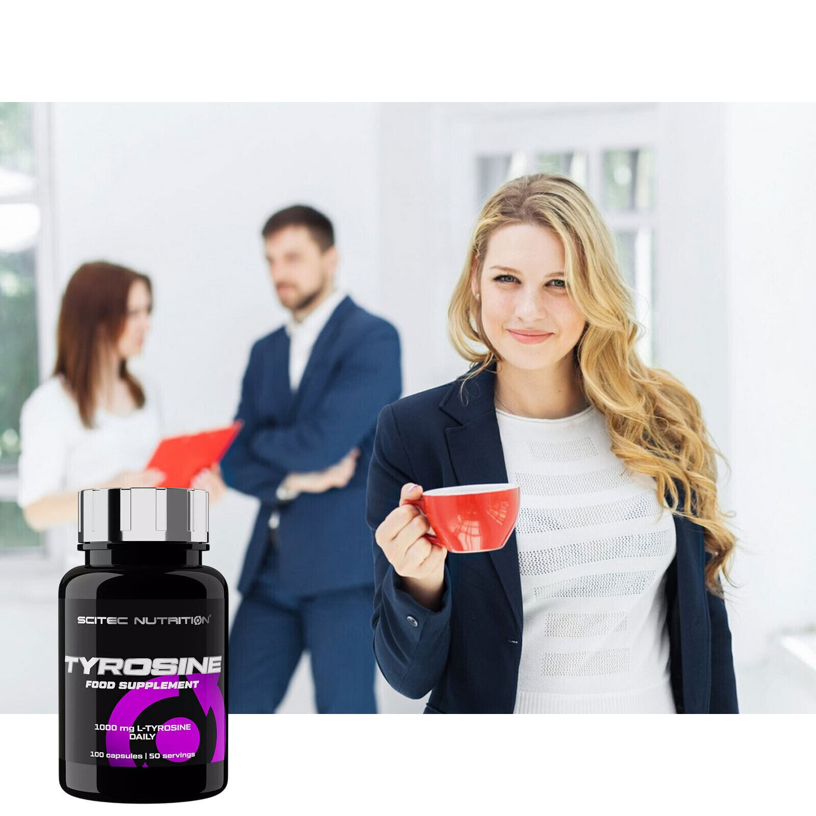 Tyrosine 100-200 Caps. Neurotransmitter Energy Chronic Fatigue Focus Supplement