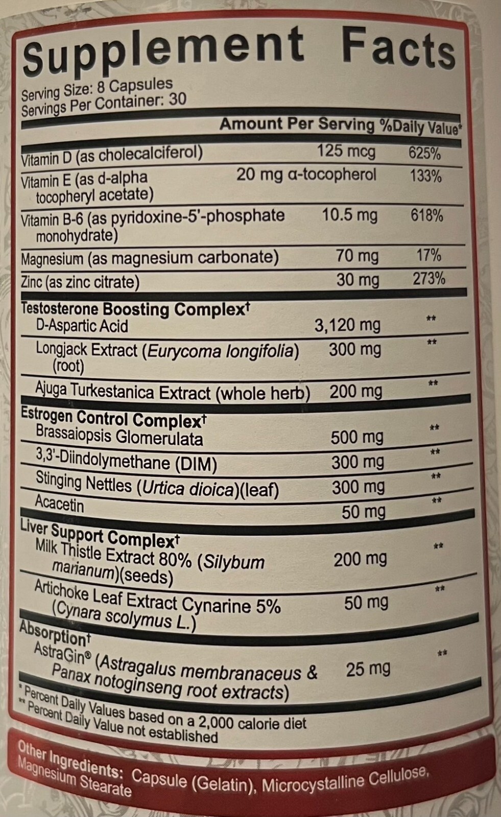 5% Nutrition POST GEAR Post Cycle Therapy 240 caps