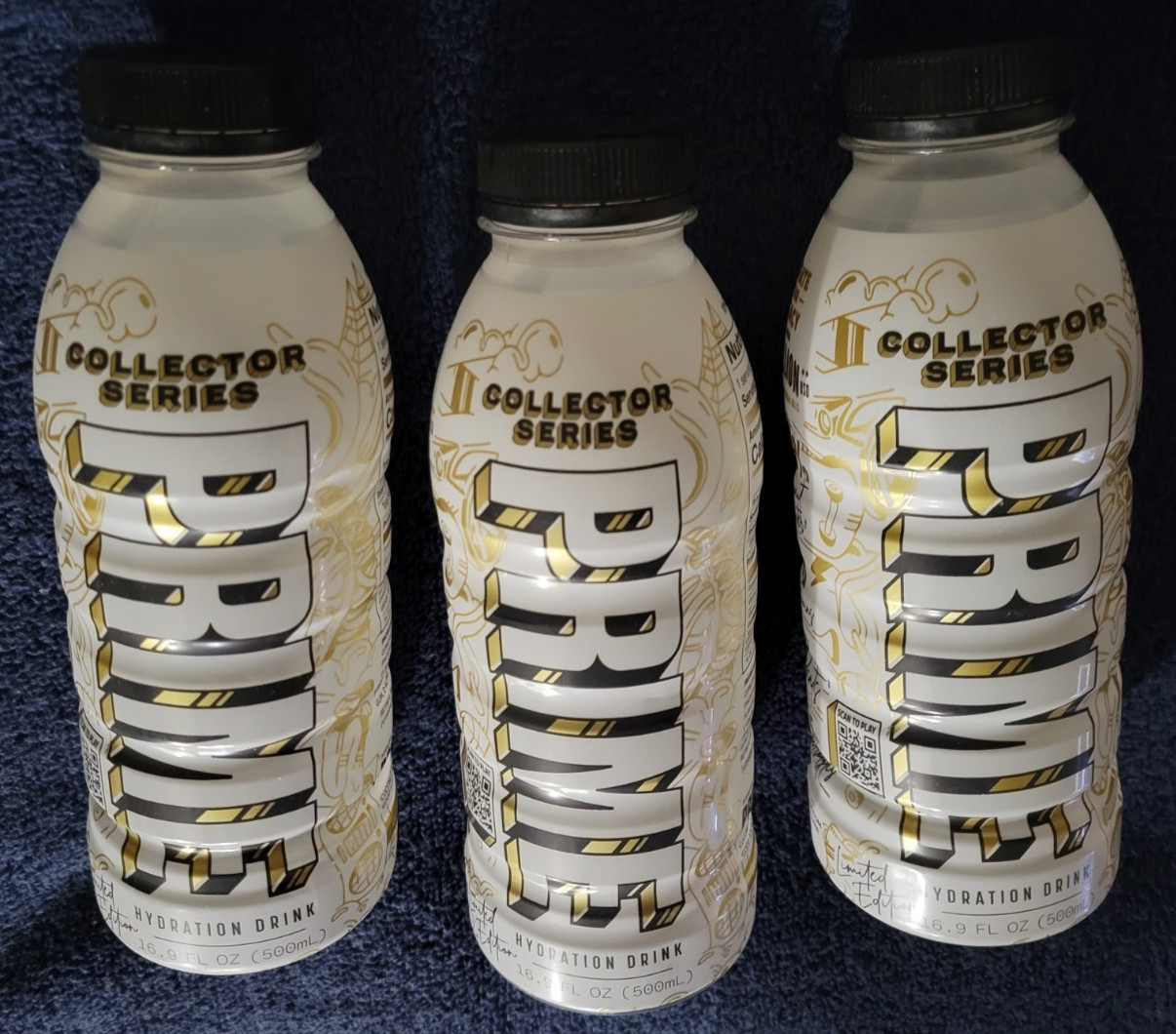 lot of 3 NEW! Prime Collector Series Hydration Drink 16.9oz bottles