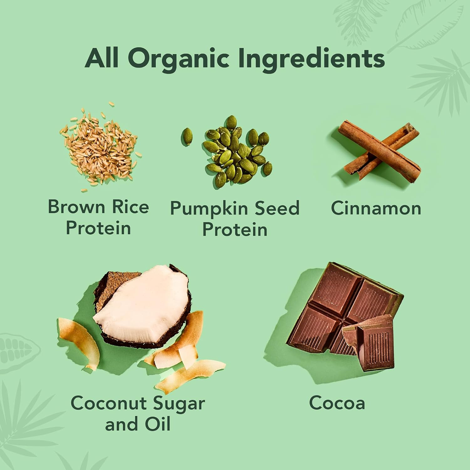 Organic Plant Based Protein Powder, Stevia Free, Chocolate, 19.6 Oz, 15 Servings