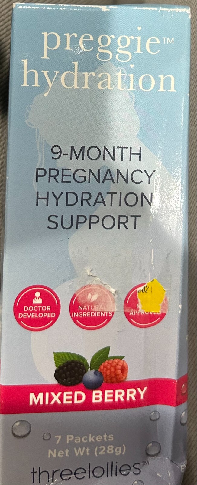 PREGGIE HYDRATION Three Lollies Preggie Hydration Packets – Natural Hydration
