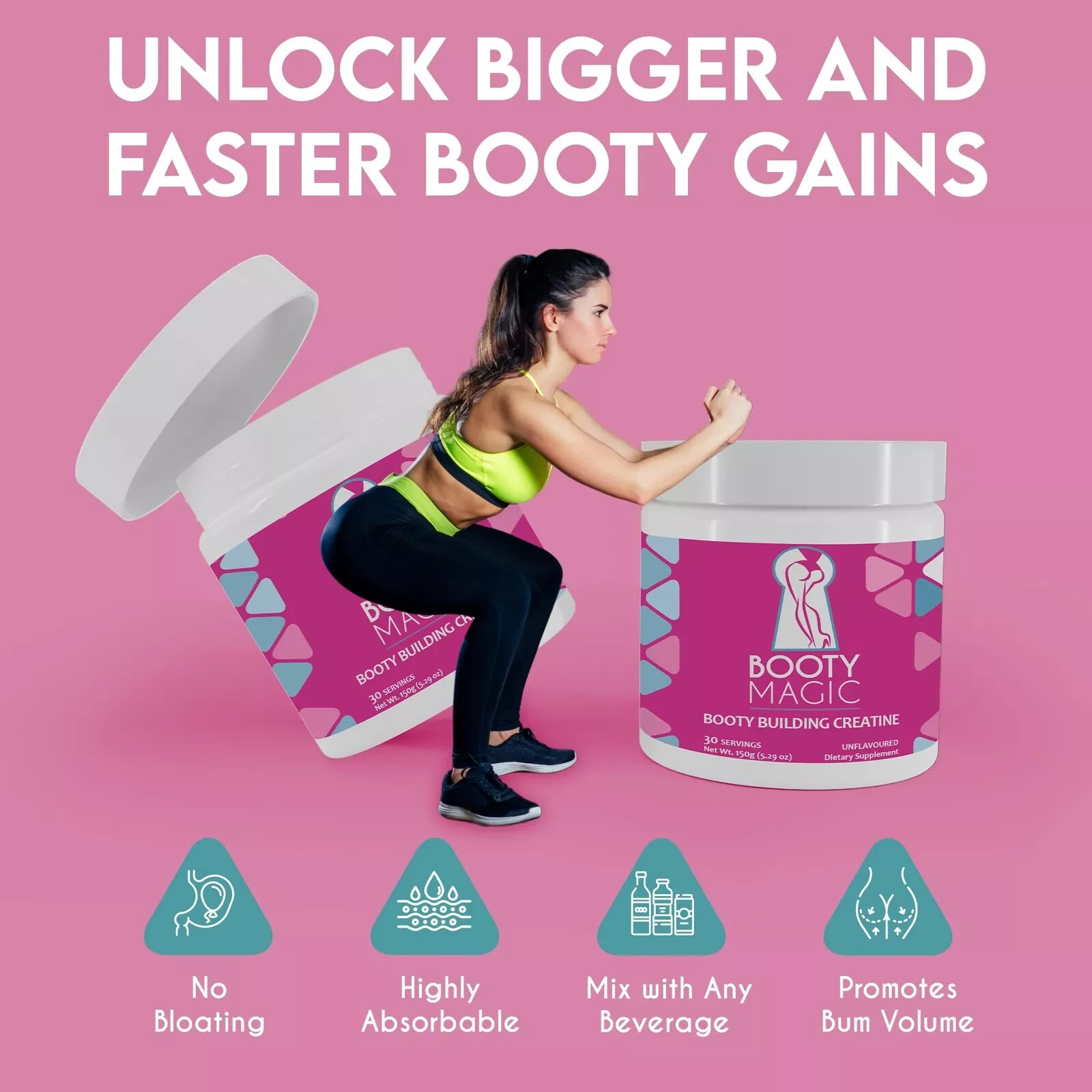 Booty Magic Booty Building Creatine – Unveil Glute Gains and Muscle Growth fo…