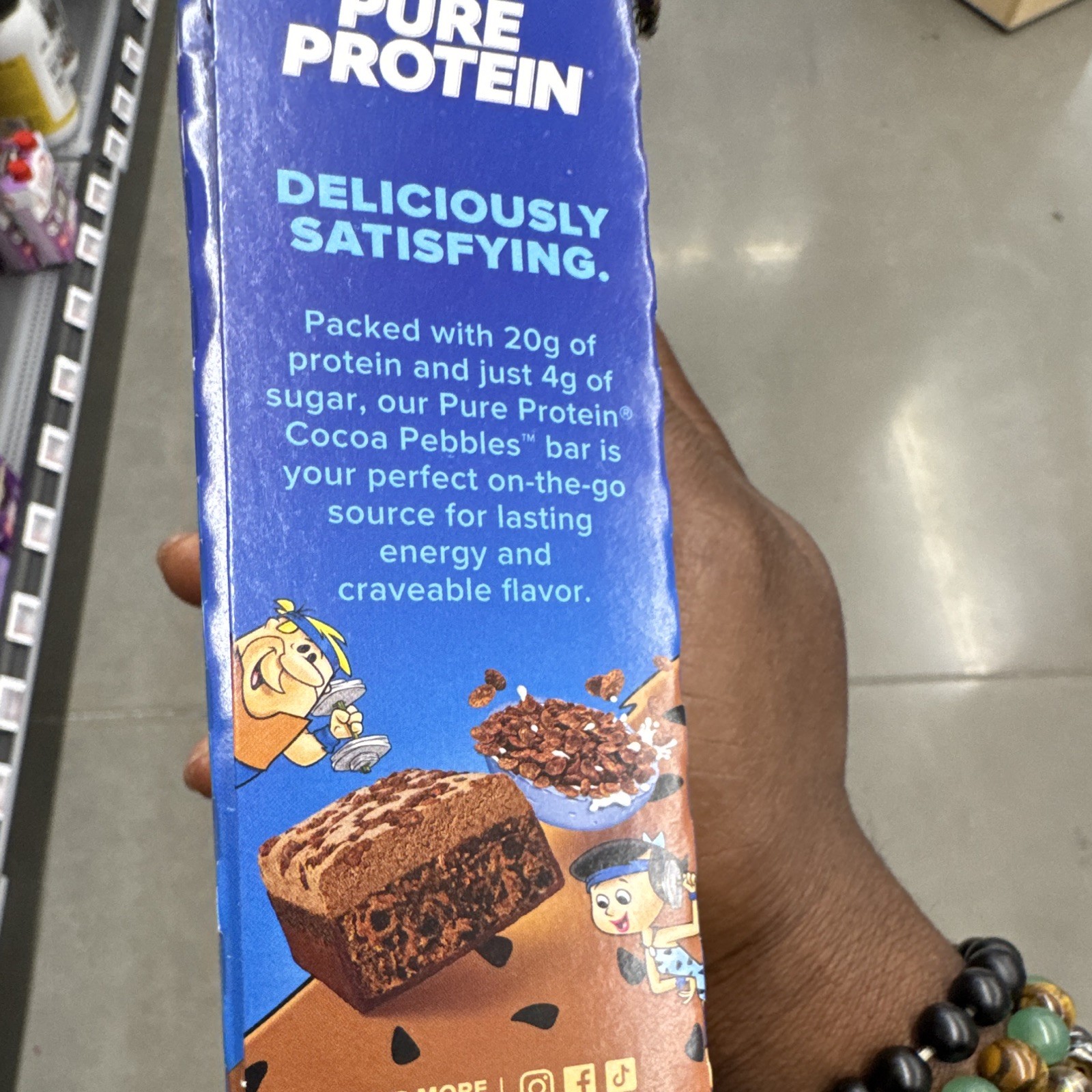 Pure Protein Cocoa Pebbles Gluten Free Protein Bars 4-Pack 7.04 oz