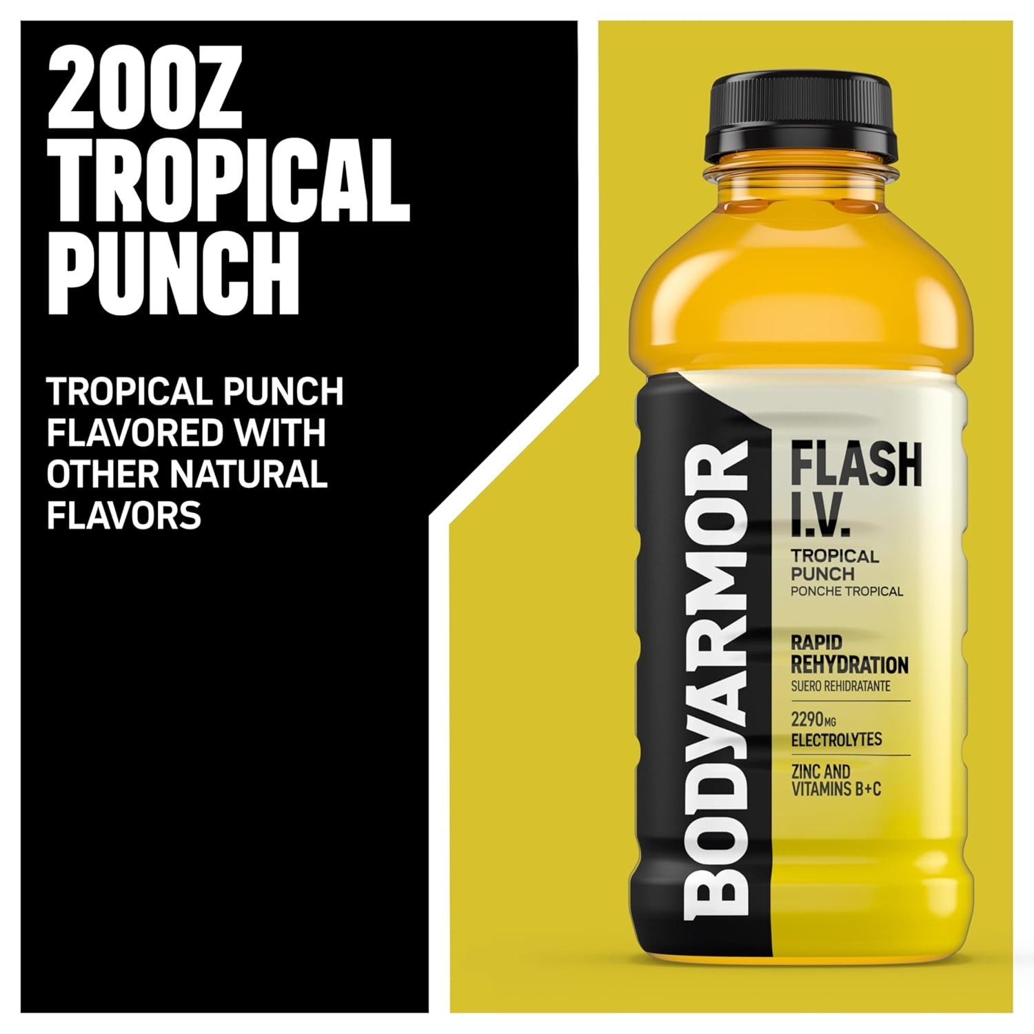 BodyArmor Flash IV Coconut Water Drink Pack of 12 Immunity Hydration 20 Oz