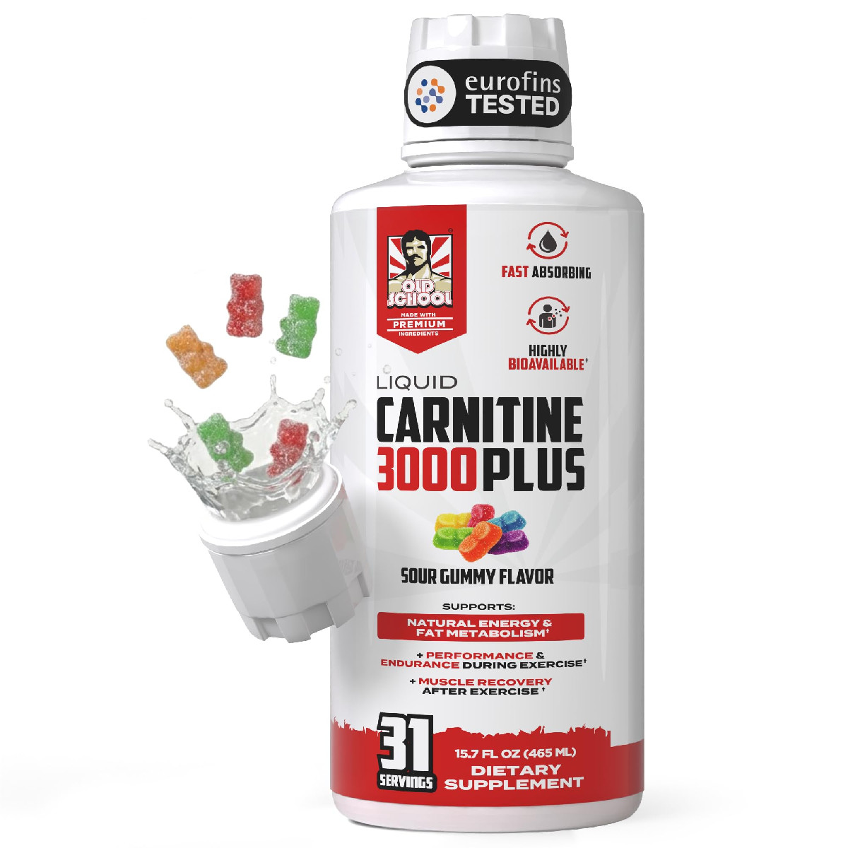 Old School Labs Liquid L-Carnitine 3000 Plus Advanced 4-In-1 Formula Acetyl
