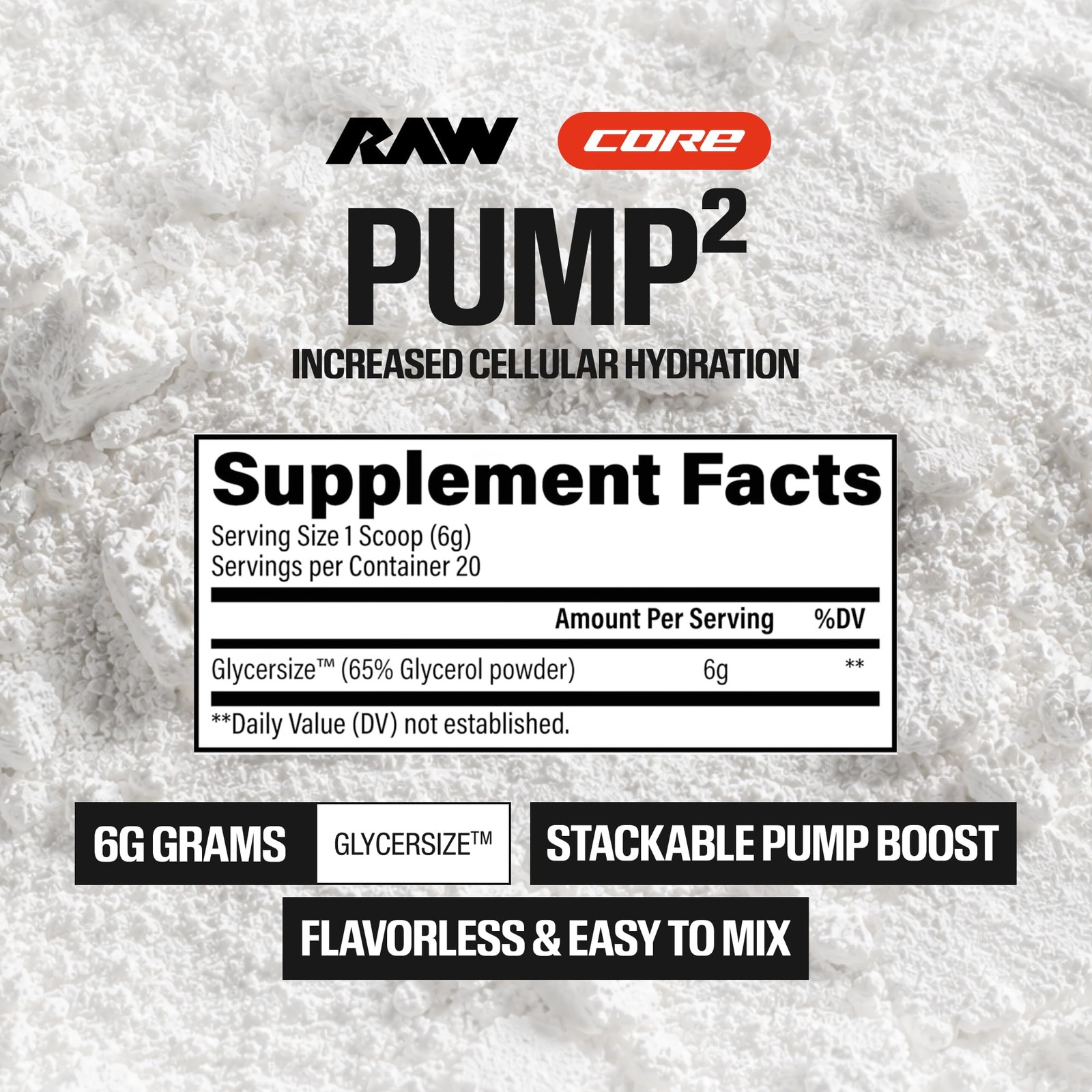 RAW Pump2 Pre Workout | Glycerol Pump 5.3 Ounce (Pack of 1), No Color