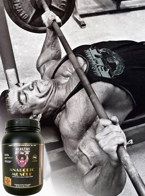 Healthy N Fit Anabolic Muscle (Chocolate) 3.5lb 90g Sustained Release Proteins