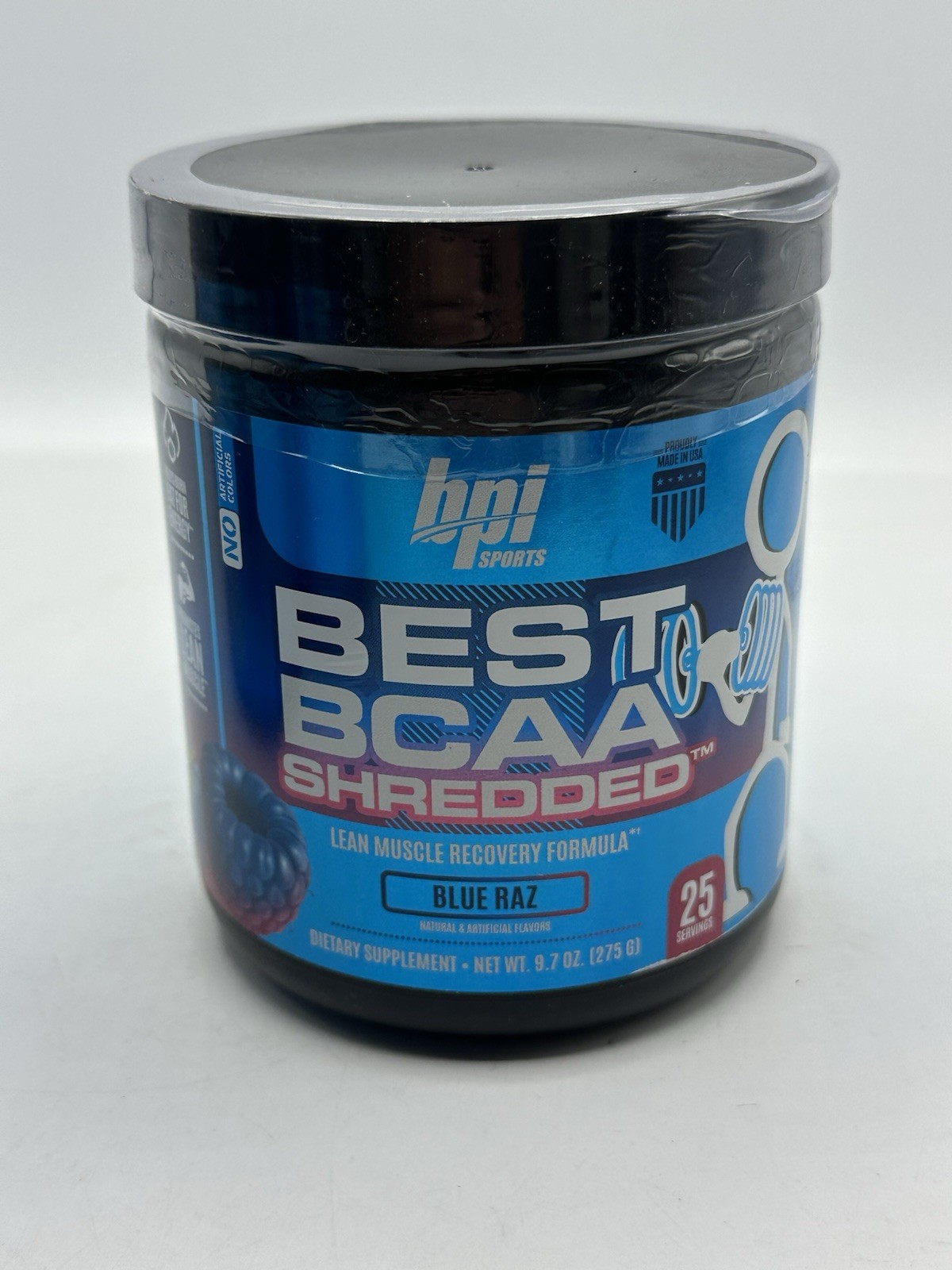 BPI Sports Best BCAA Shredded Blue Raz Muscle Recovery 9.7oz 25 Servings 5/27