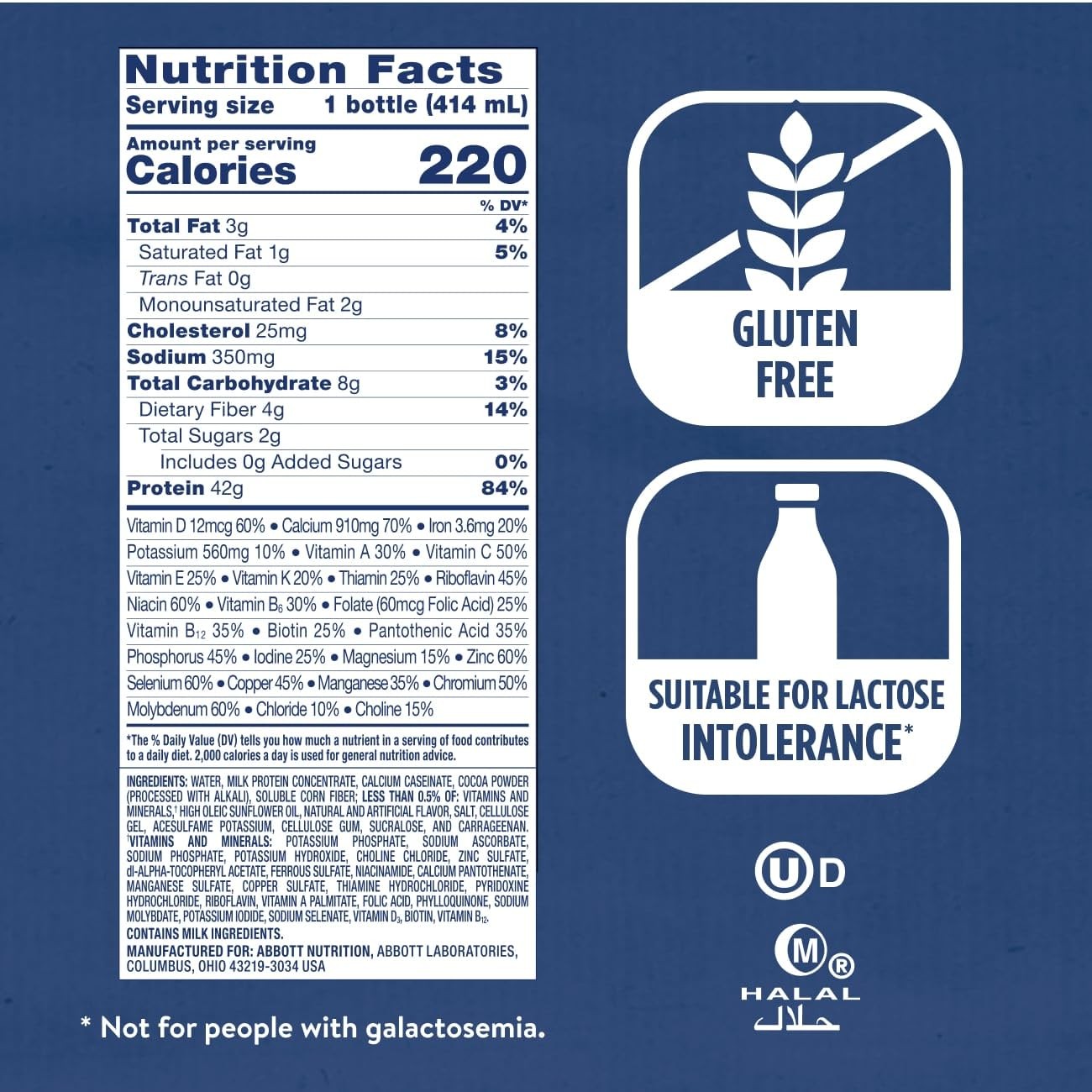 Ensure Max Protein Shake | 42g Complete | Milk 14 Fl Oz (Pack of 12)