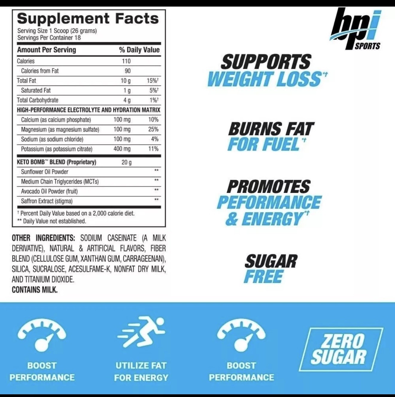 KETO BOMB BPI Sports FRENCH VANILLA LATTE Keto Diet Coffee Creamer 10/25 MCT’s