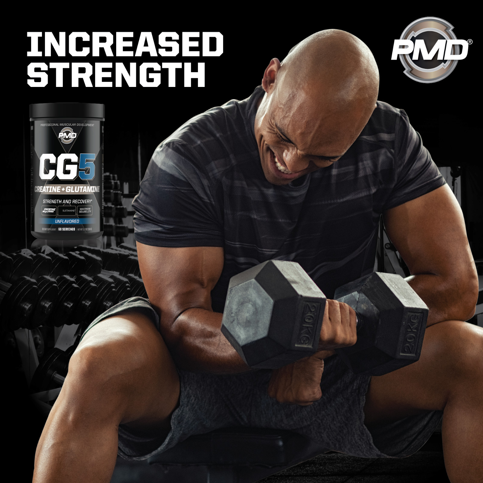 CG5 -Creatine/Glutamine Formula Strength, Power & Recovery – Unflavored 60 Serve