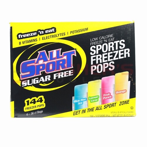 ALL SPORT – Variety Pack Low Calorie Sugar Free Freezer Pops (144 Count)
