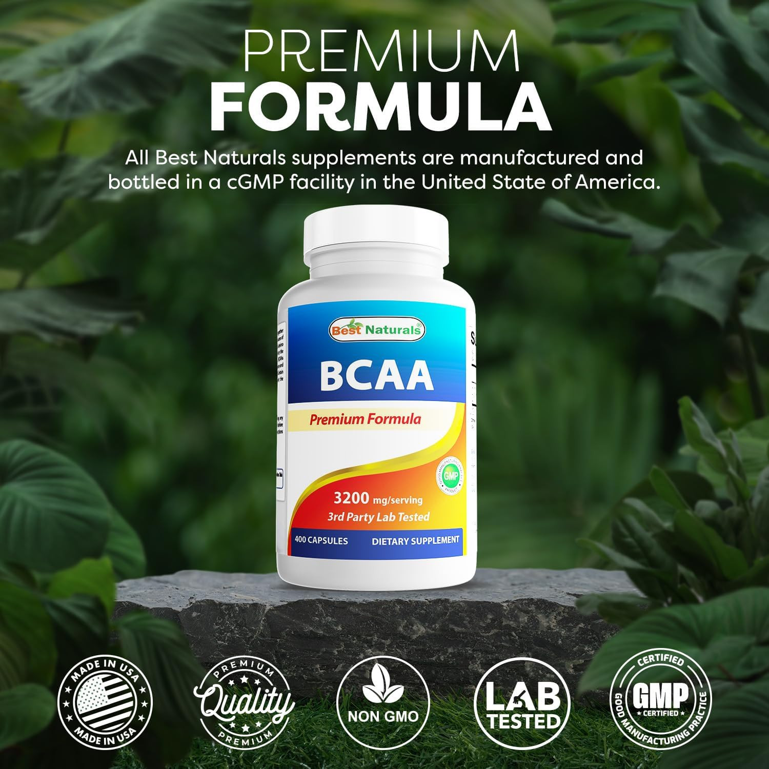 BCAA Branch Chain Amino Acid, 3200Mg per Serving, 400 Capsules – Pharmaceutical