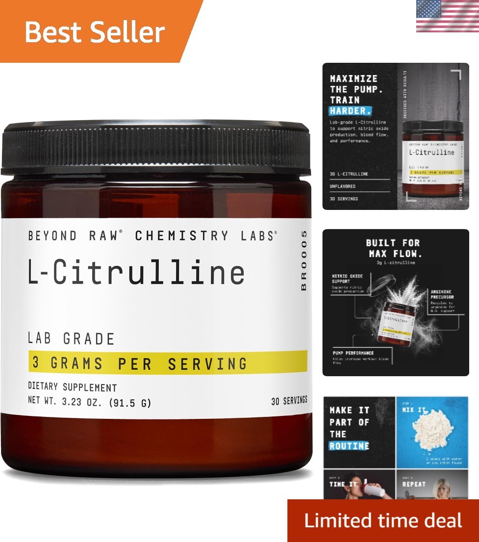 Chemistry Labs L-Citrulline Powder, Supports Peak Performance, 30 Servings