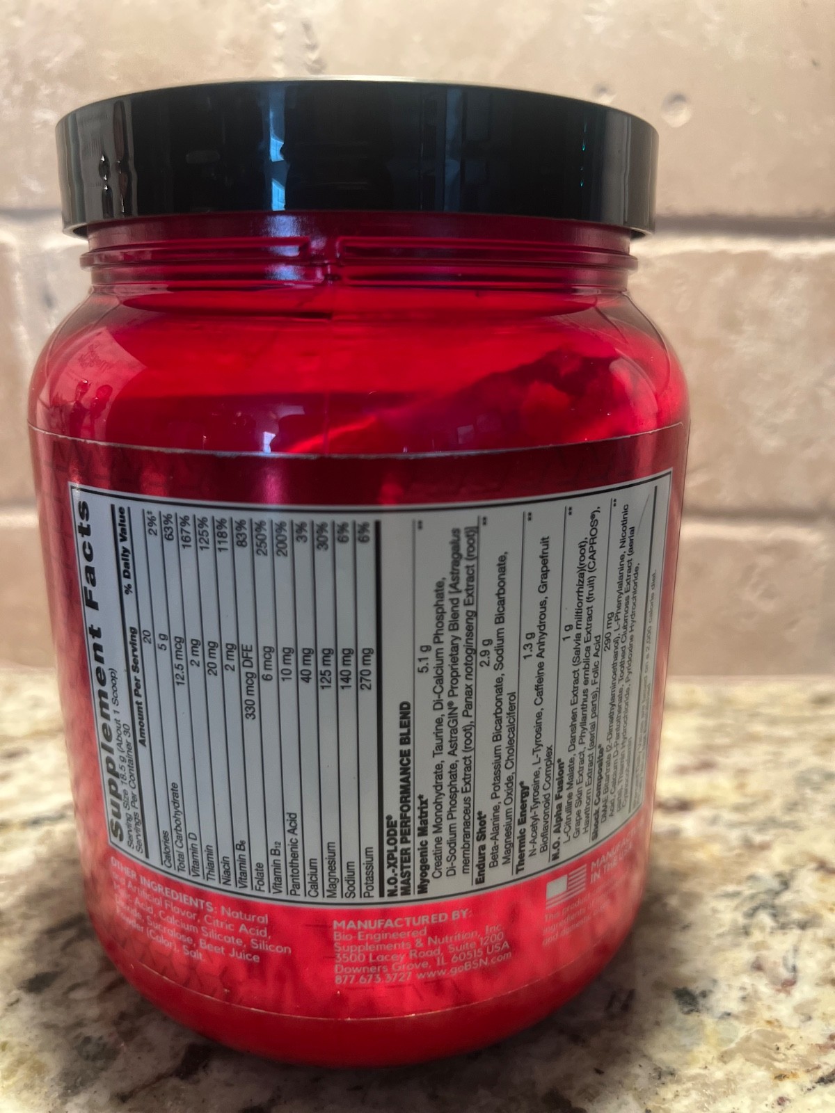 BSN N.O.-XPLODE Pre Workout Powder, Energy Supplement 30 Servings Watermelon