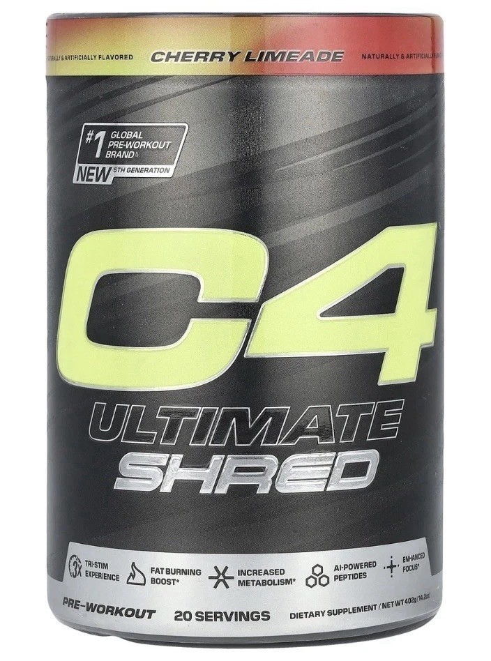 C4® Ultimate Shred, Pre-Workout, Cherry Limeade, 14.2 oz (402 g) EXP: 07 / 2026