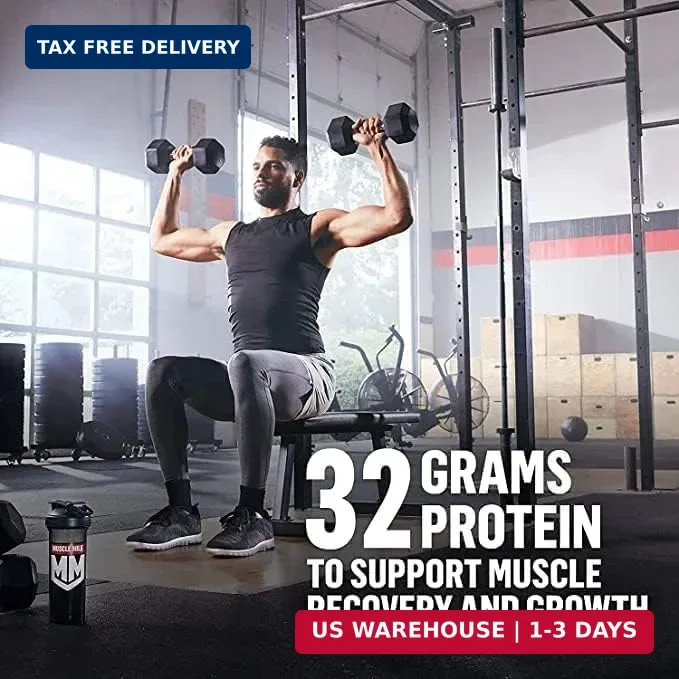 Muscle Milk Genuine Protein Powder, Chocolate, 1.93 Pounds, 13 Servings, 32g Pro