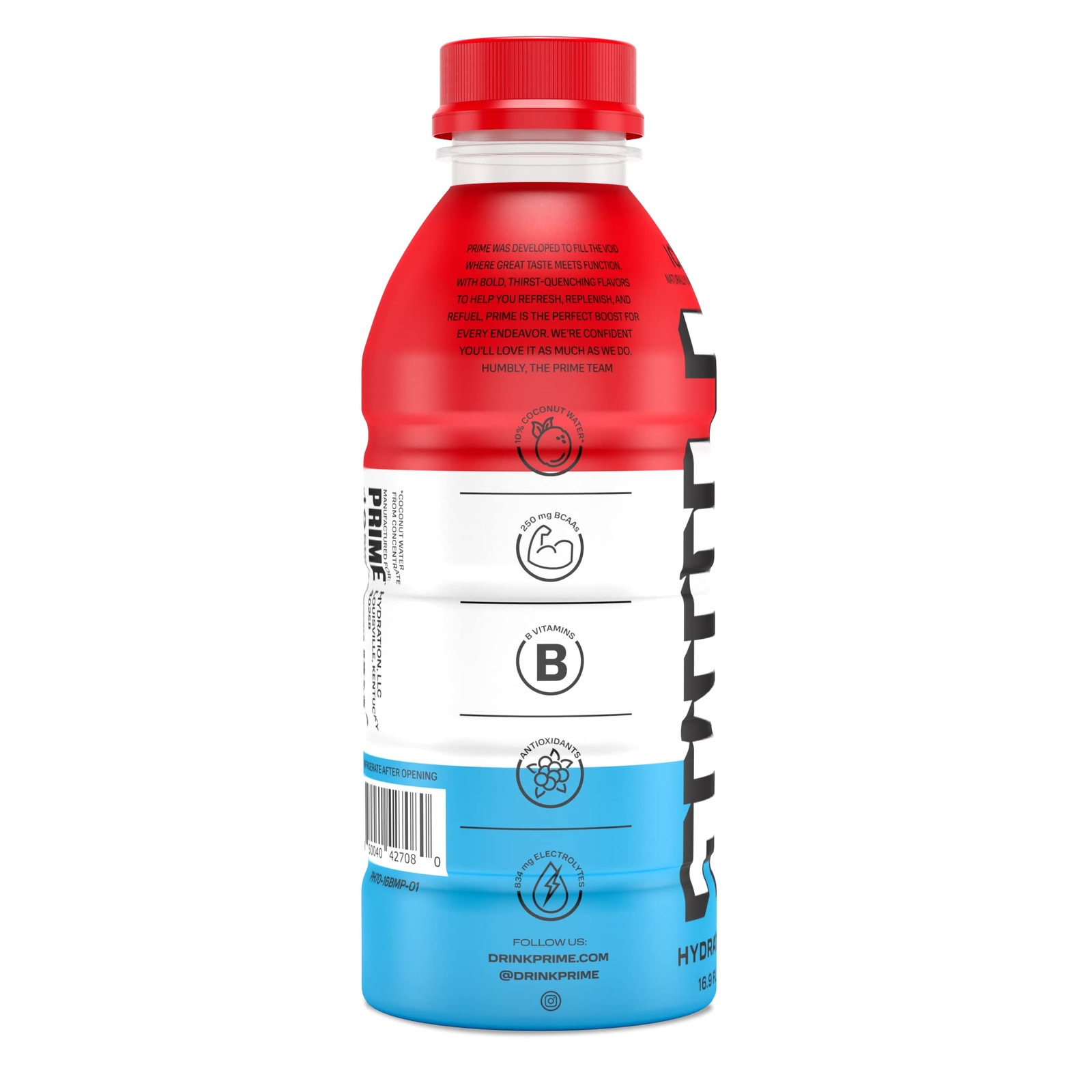 Prime Hydration Drink 16.9 Fl Oz Pack of 12 Electrolytes Zero Sugar Hydration