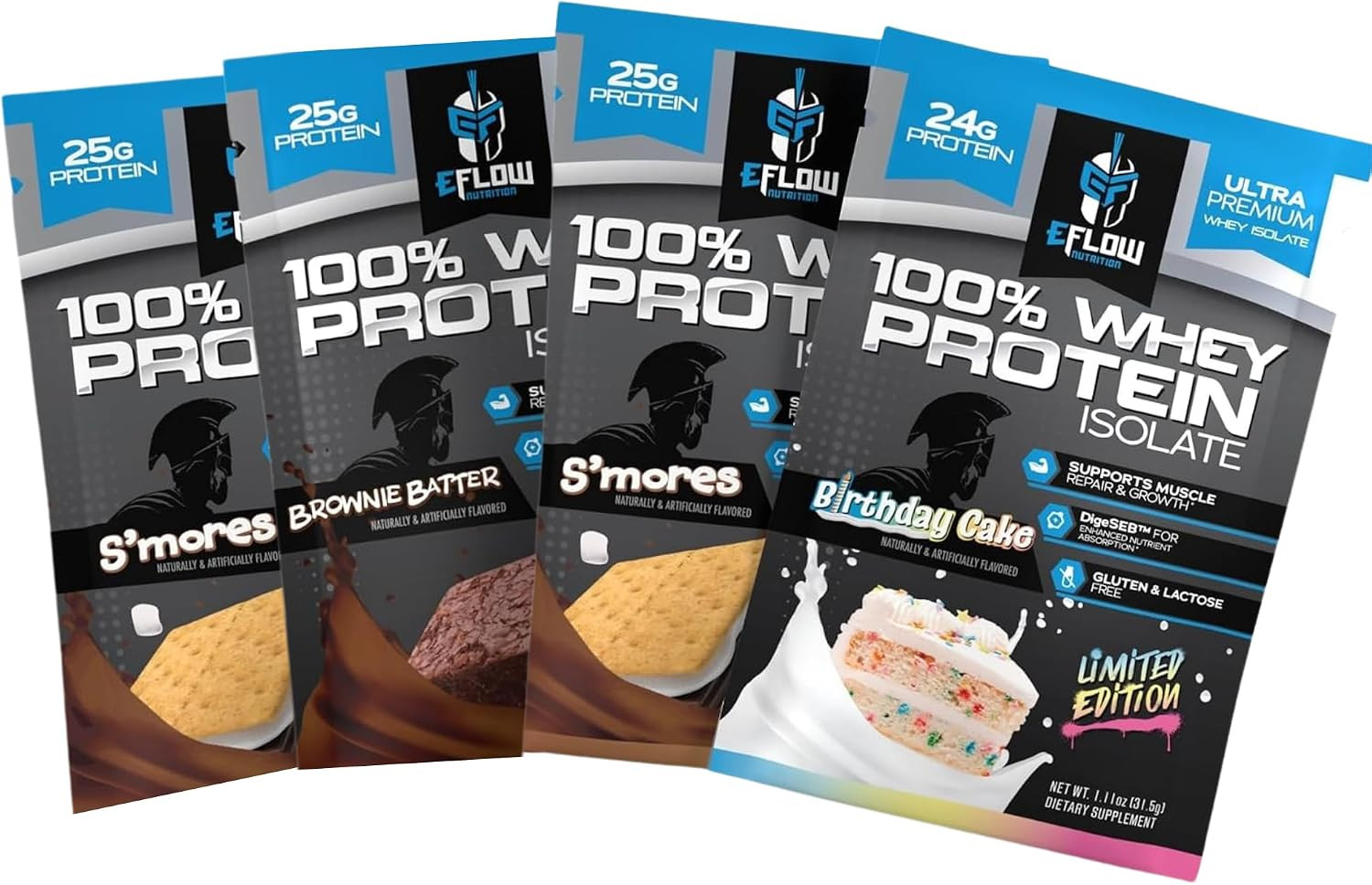 Whey Protein Sample Variety – Isolate Protein Powder Samples, Low Calorie, Fast