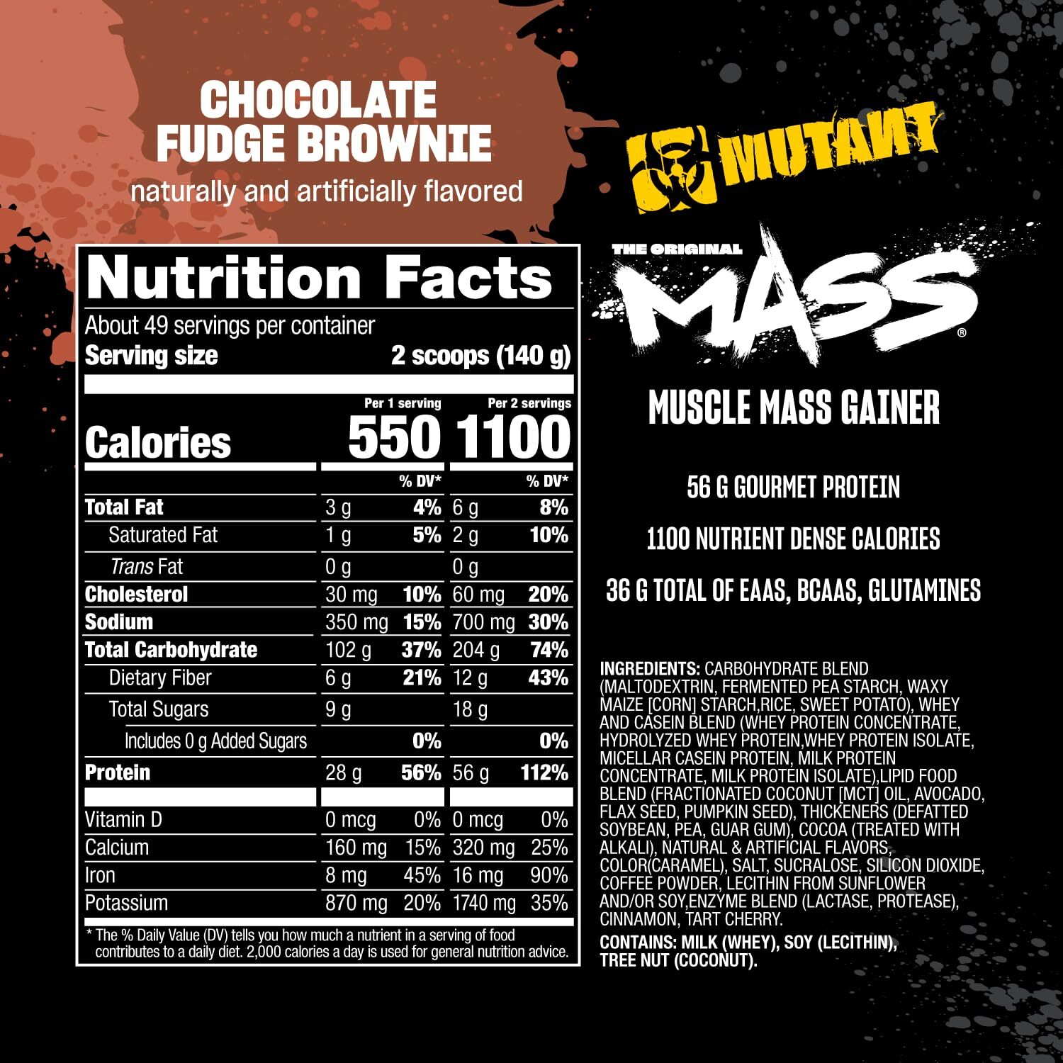 Gainer, Whey & Casein Protein Powder Blend, 15 lb – Triple Chocolate