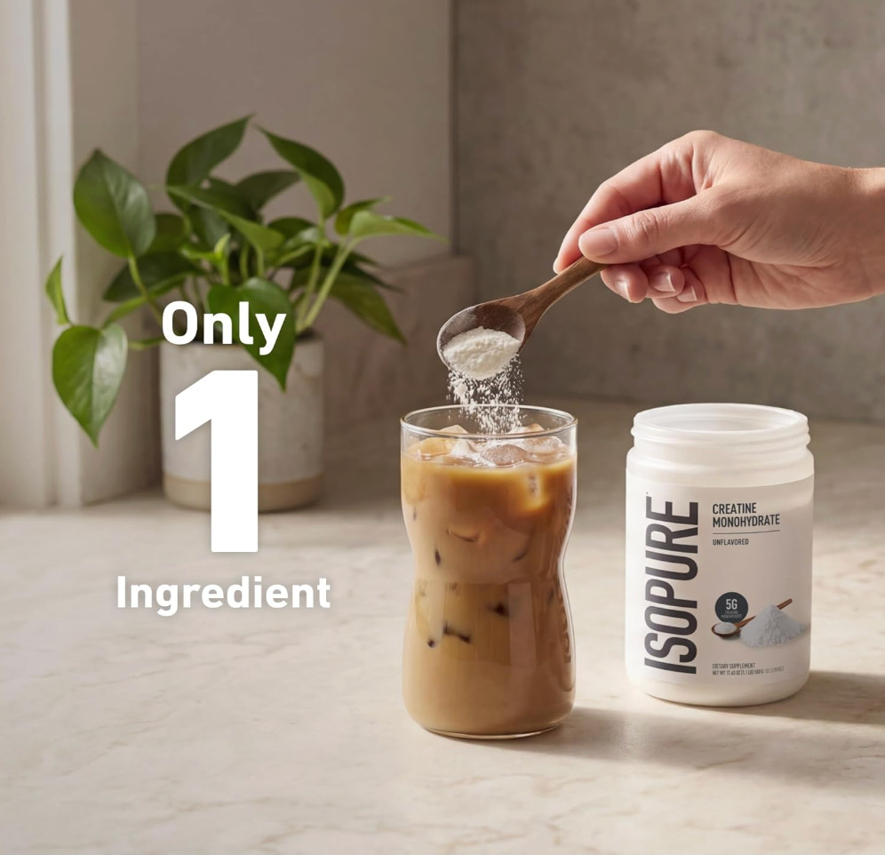 Isopure Creatine Monohydrate Powder 5g 100 Servings 1.1lb Unflavored EXP 02/28