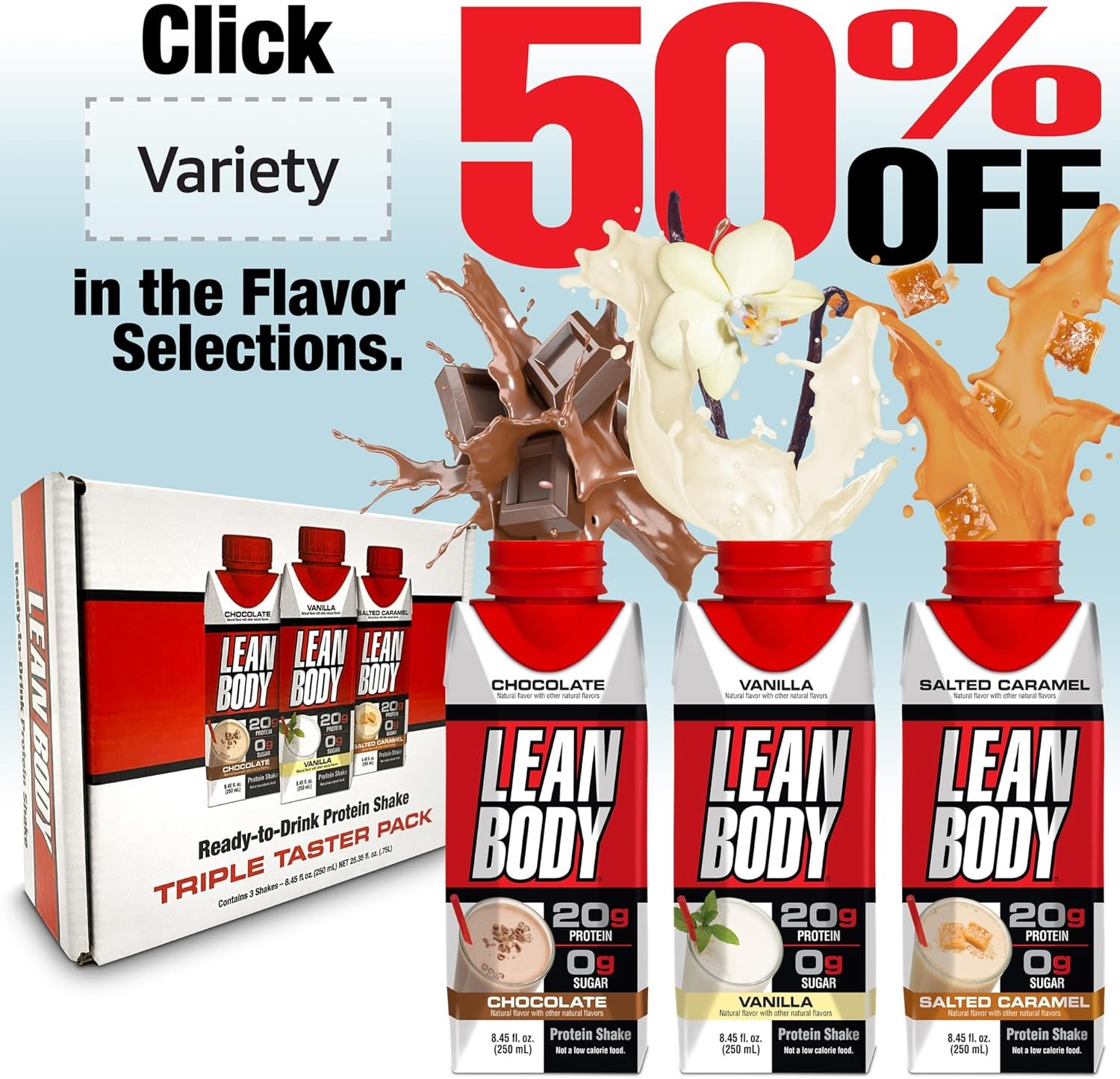 Lean Body Ready-to-Drink Chocolate Protein Shake, 40g 17 Fl Oz (Pack of 12)