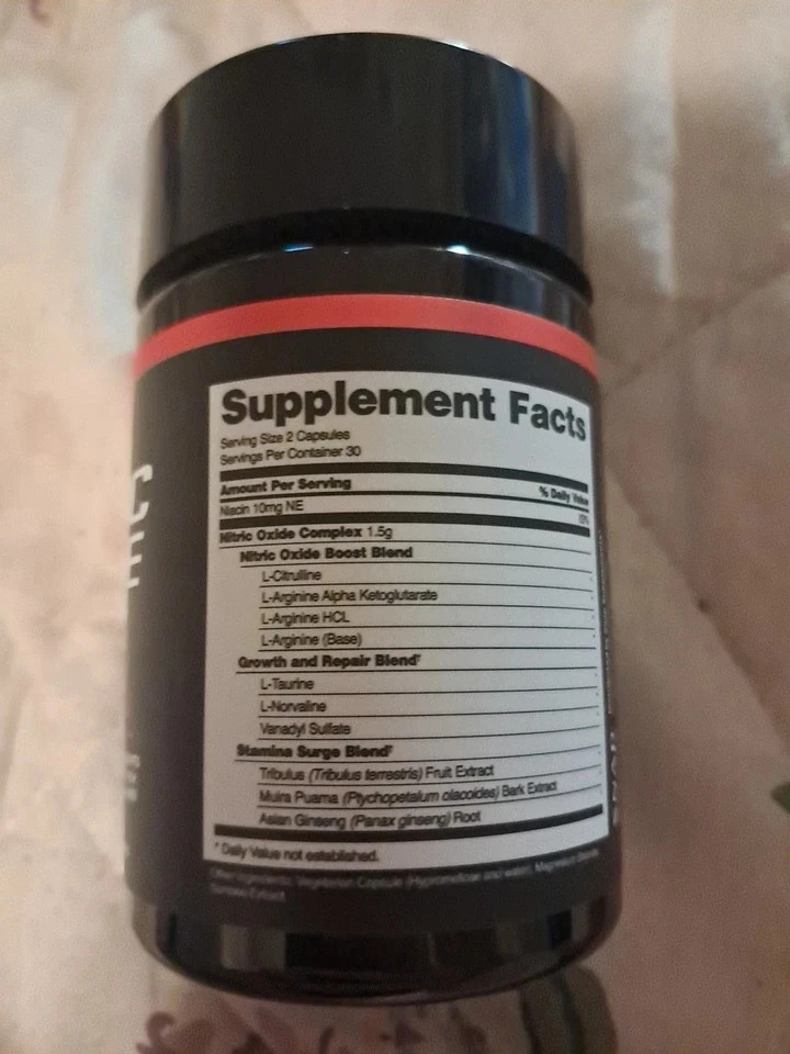 Snap Supplements Nitric Oxide Booster Pre Workout, Muscle Builder 60 Capsules