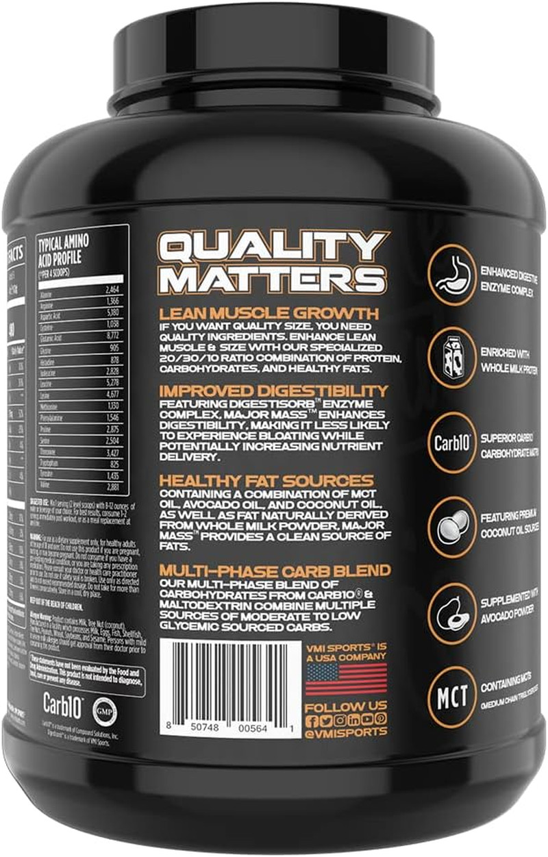 | Major Mass Lean Mass Gainer | Mass Gainer Protein Powder for Muscle Gain | Wei