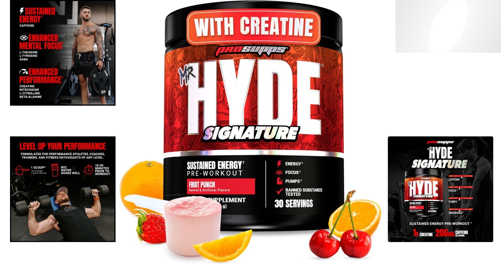 Mr. Hyde Signature Fruit Punch Pre Workout Powder – 30 Servings of Pure Energy