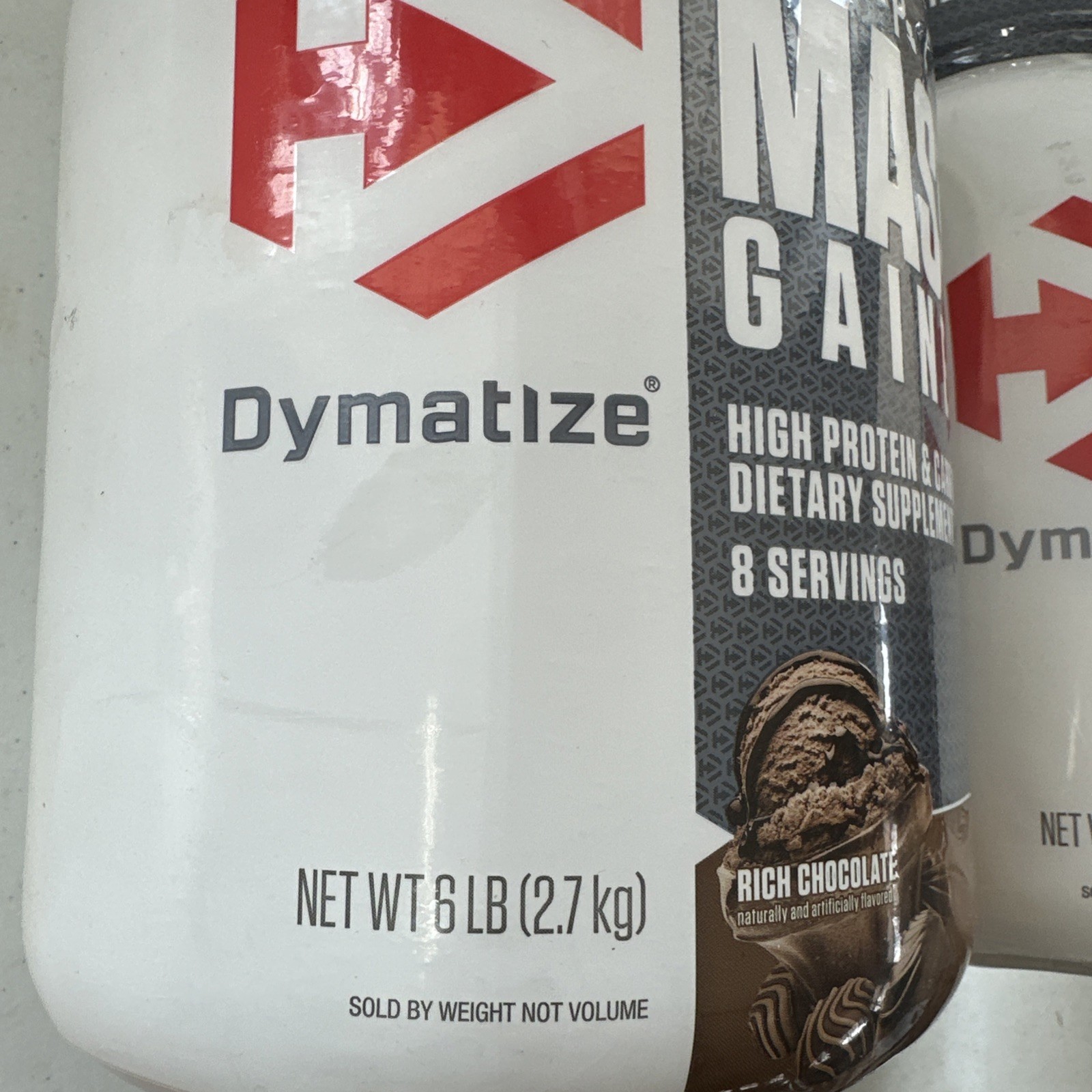 2 Pack Dymatize Super Mass Gainer, Rich Chocolate Protein Powder 6LB Exp 02/2026