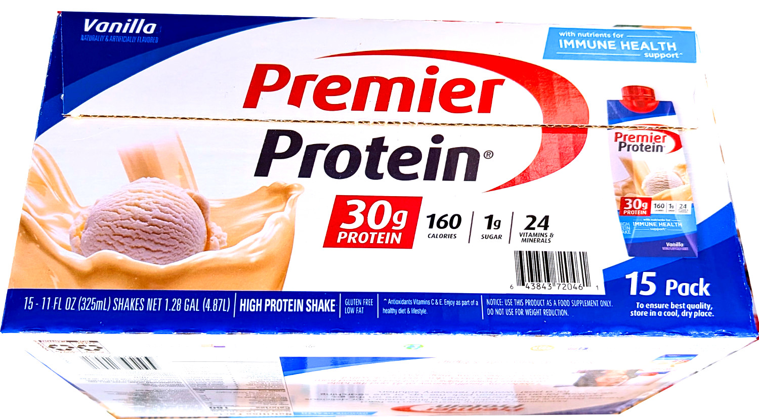Premier Protein 30g High Protein Shake Vanilla 15 x 11 Fl Oz EXP 04/2026