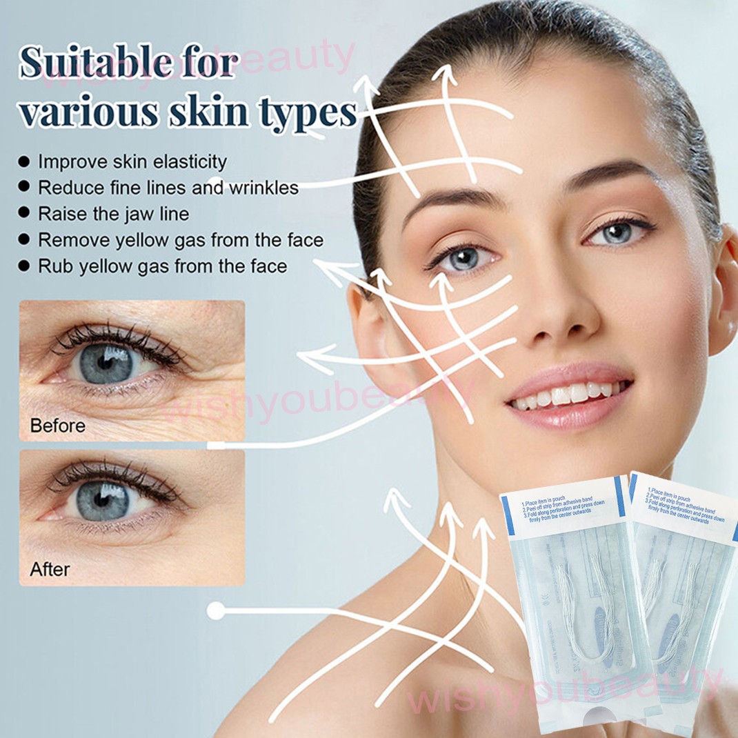 100X Facial Collagen Thread Lift Protein Peptide Line Carving Skin Anti-wrinkle